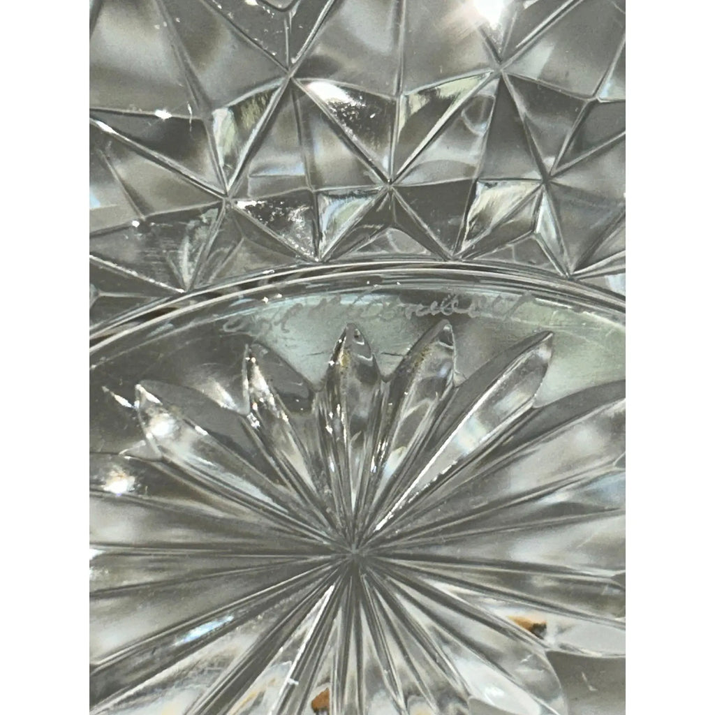 1980s Val Saint Lambert Belgian Crystal "Imperial" Centerpiece Bowl