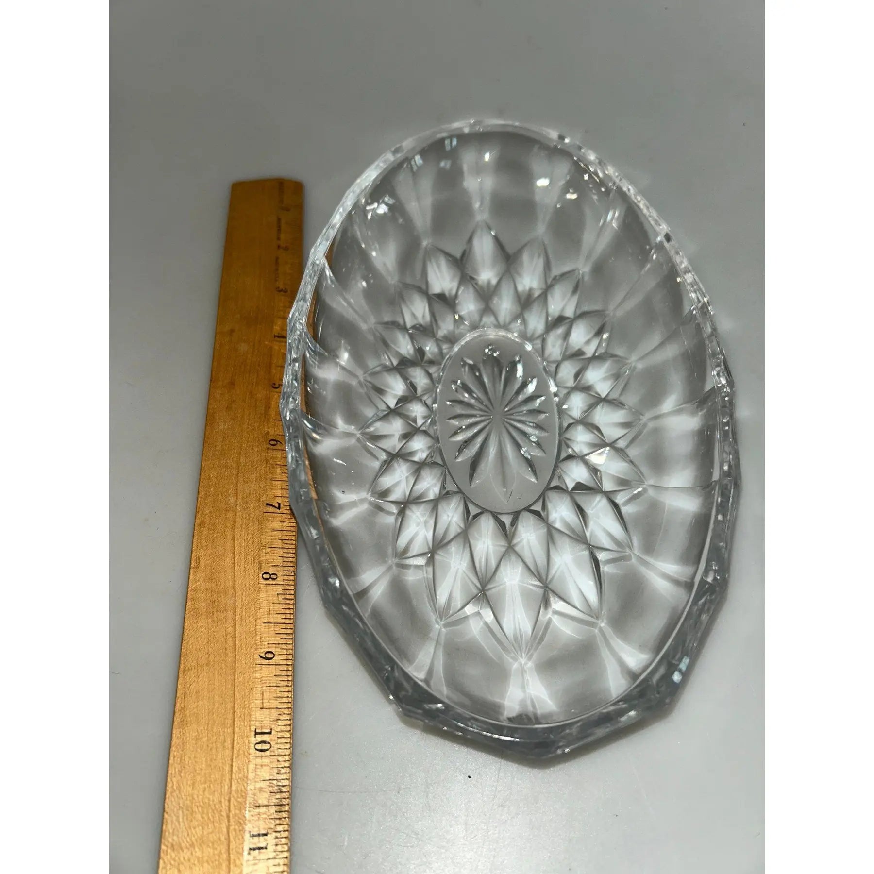 1980s Val Saint Lambert Belgian Crystal "Imperial" Centerpiece Bowl