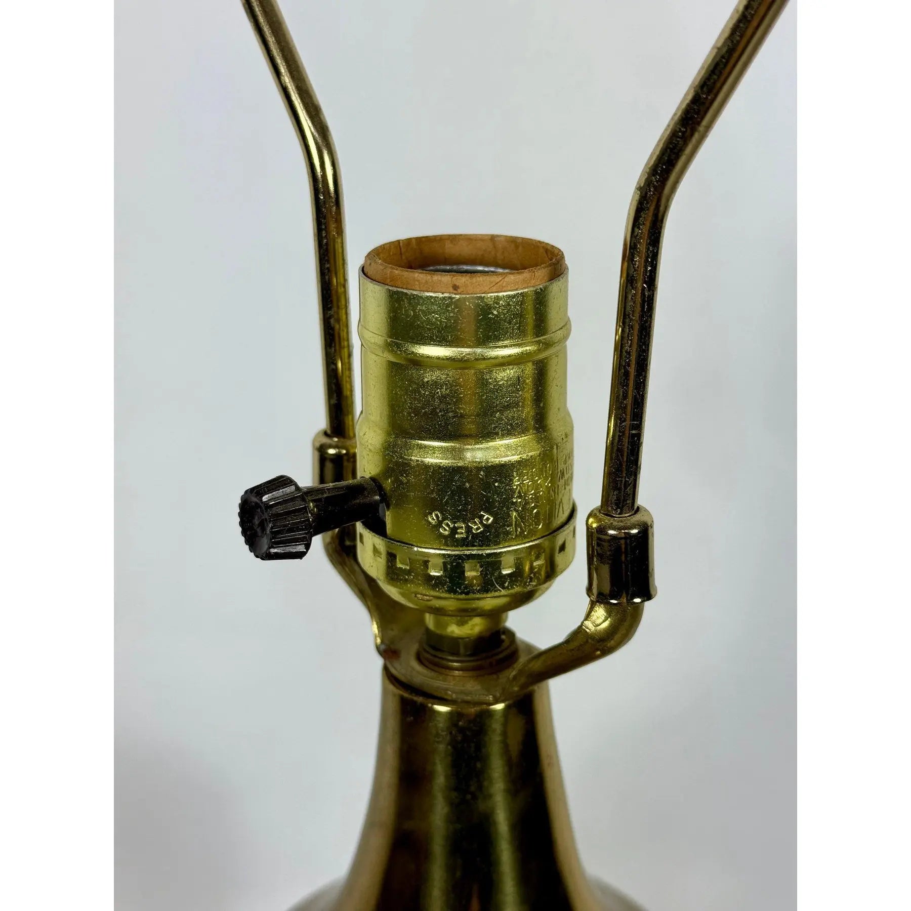 Large Signed Dresden Hand Cut Block Crystal and Brass Table Lamp 31 Inch Hollywood Regency