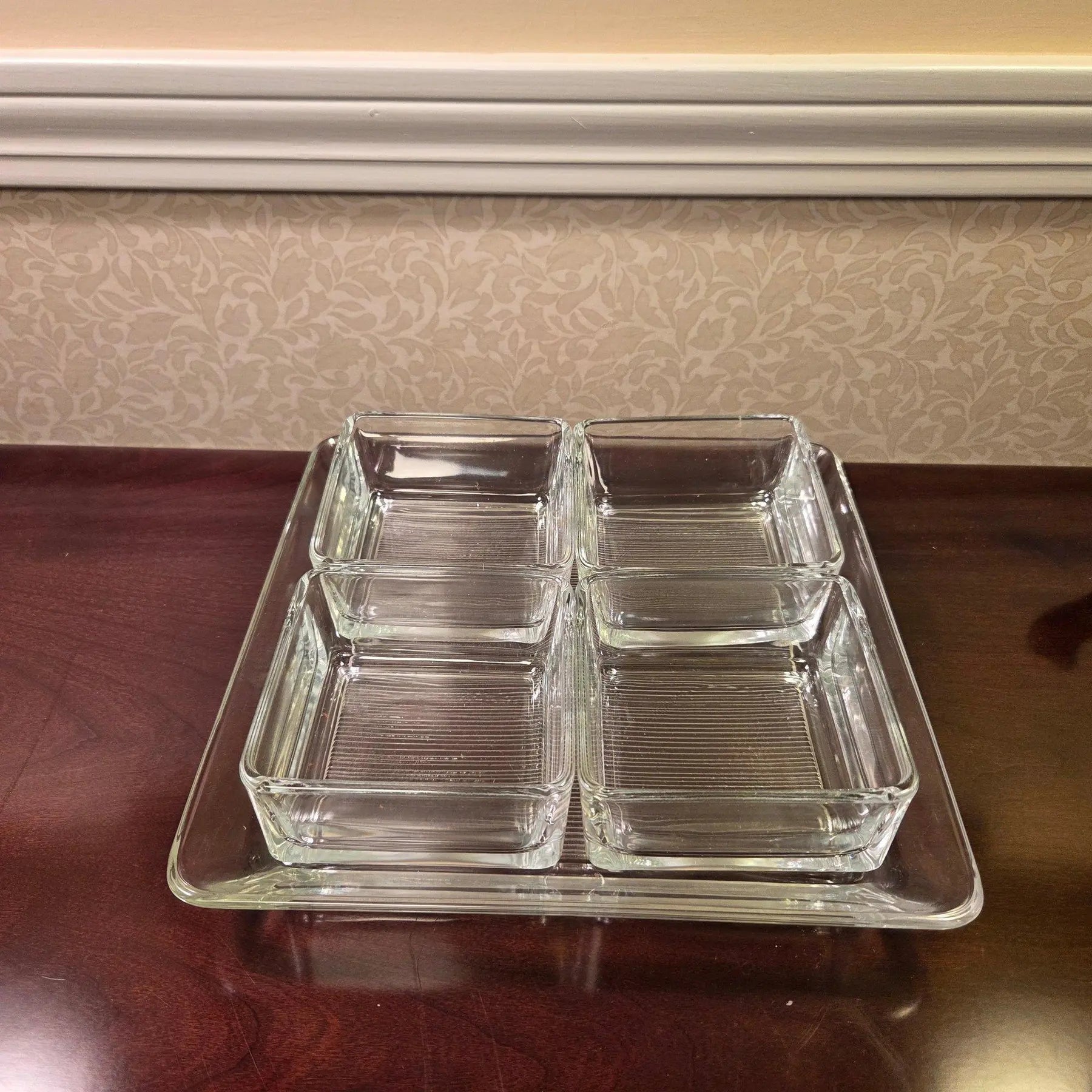 Vintage Hoya Japan Crystal "Cordial" Serving Set - 5 Pieces