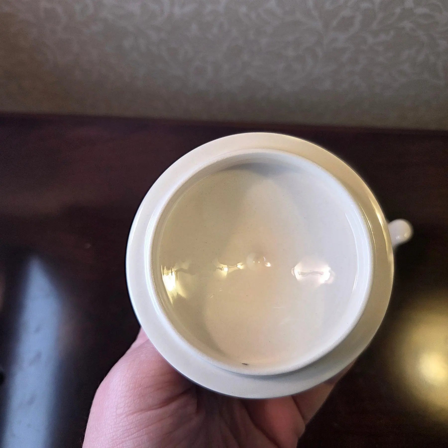 Vintage 1990 Wedgwood "Green Leaf" Queen's Ware Sugar & Creamer Set
