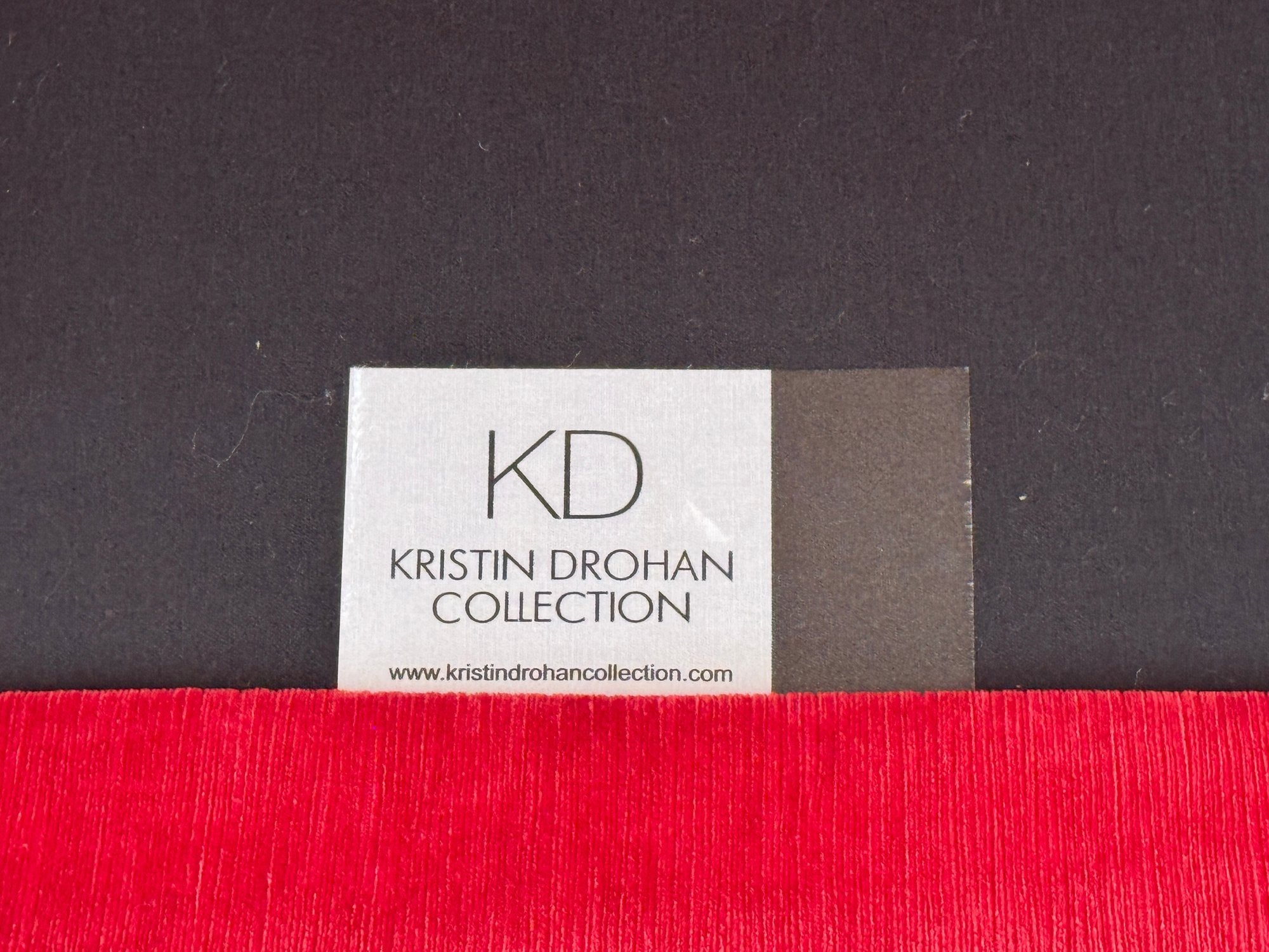 Kristin Drohan Collection Red Velvet Love Seat With Embroidered Down-Filled Throw Pillows