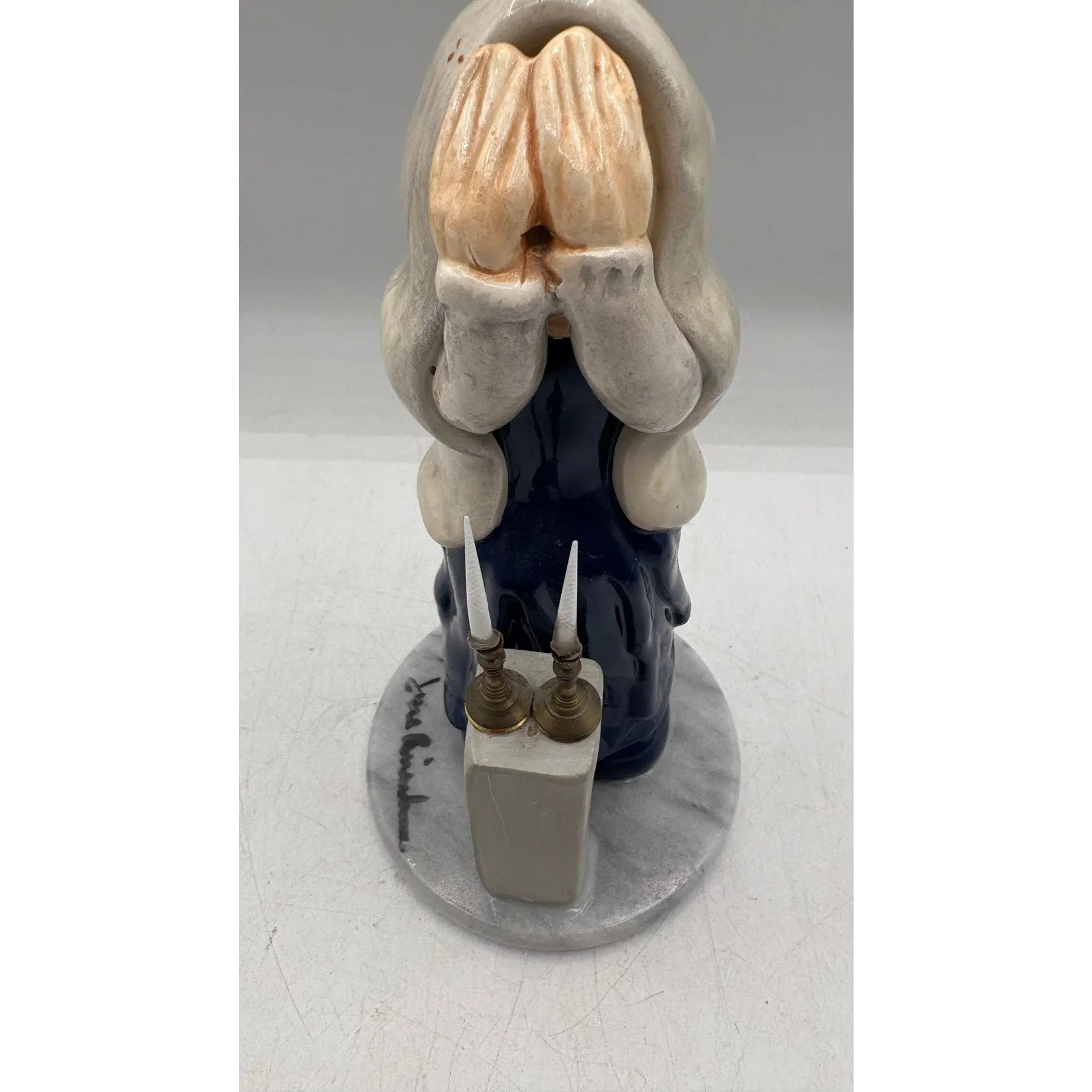 Signed Jose Riva Mid-Century Modern Israeli Judaica Ceramic Sculpture