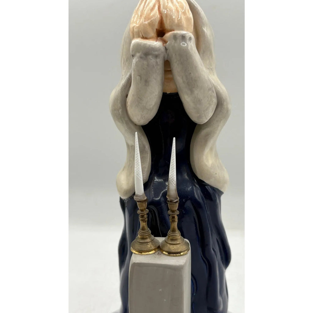 Signed Jose Riva Mid-Century Modern Israeli Judaica Ceramic Sculpture