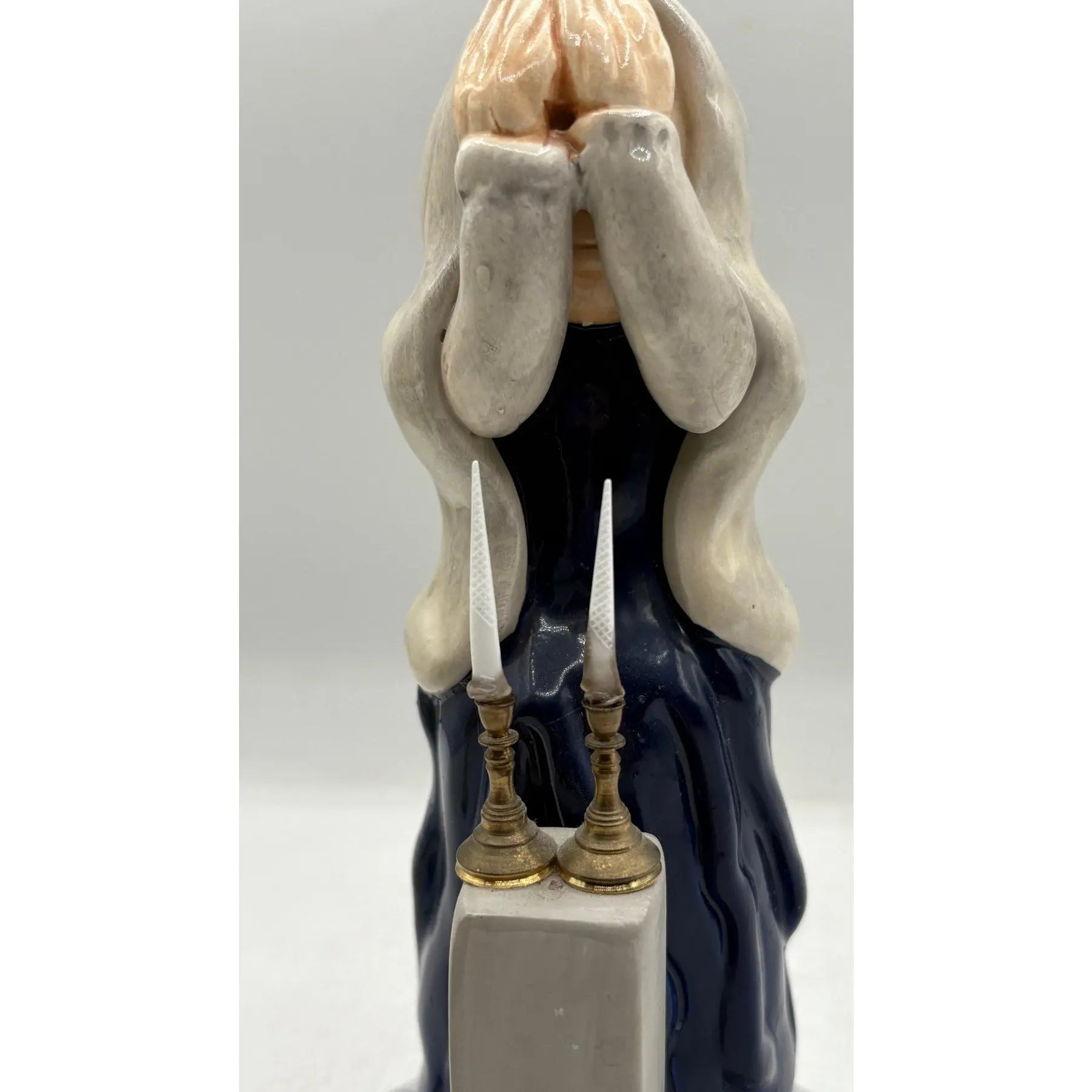 Signed Jose Riva Mid-Century Modern Israeli Judaica Ceramic Sculpture