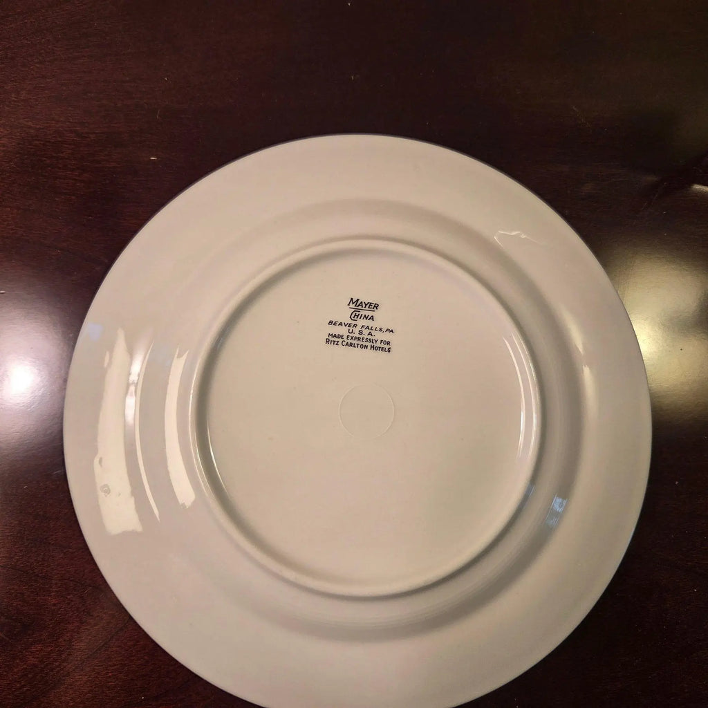1940s Ritz-Carlton "Bird of Paradise" Luncheon Plates by Mayer China - a Pair