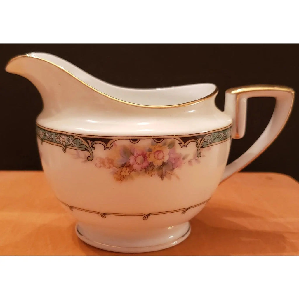 Vintage Noritake Estelle Porcelain Creamer with Gold Trim