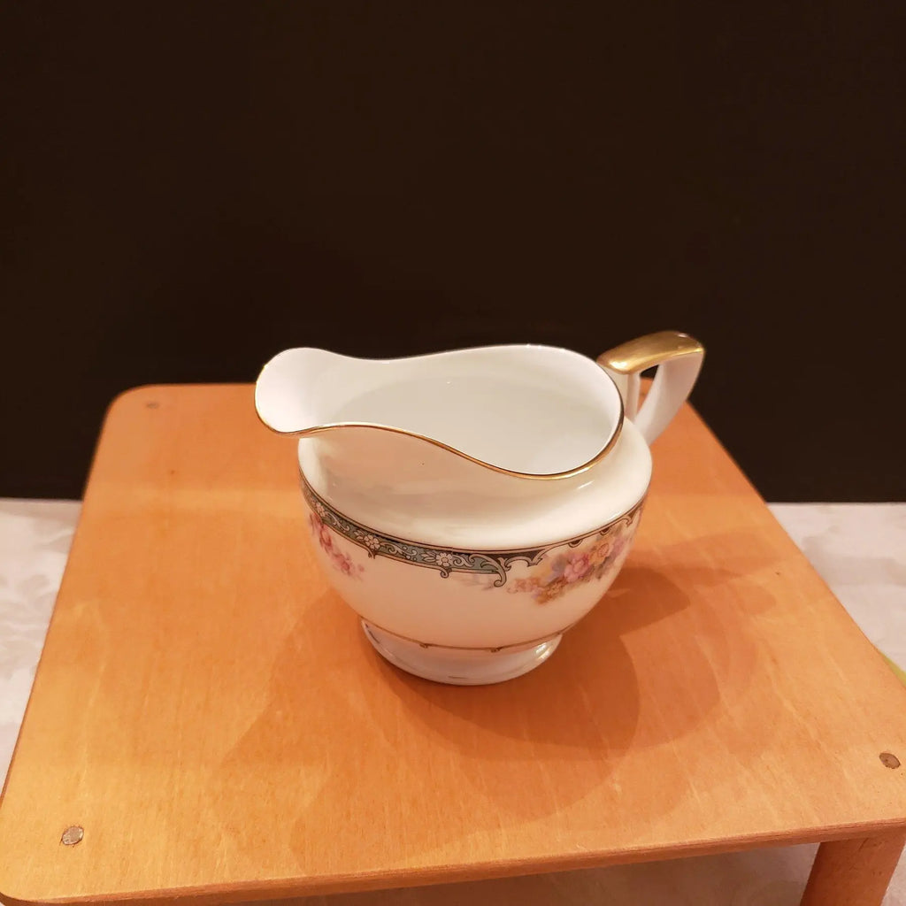 Vintage Noritake Estelle Porcelain Creamer with Gold Trim
