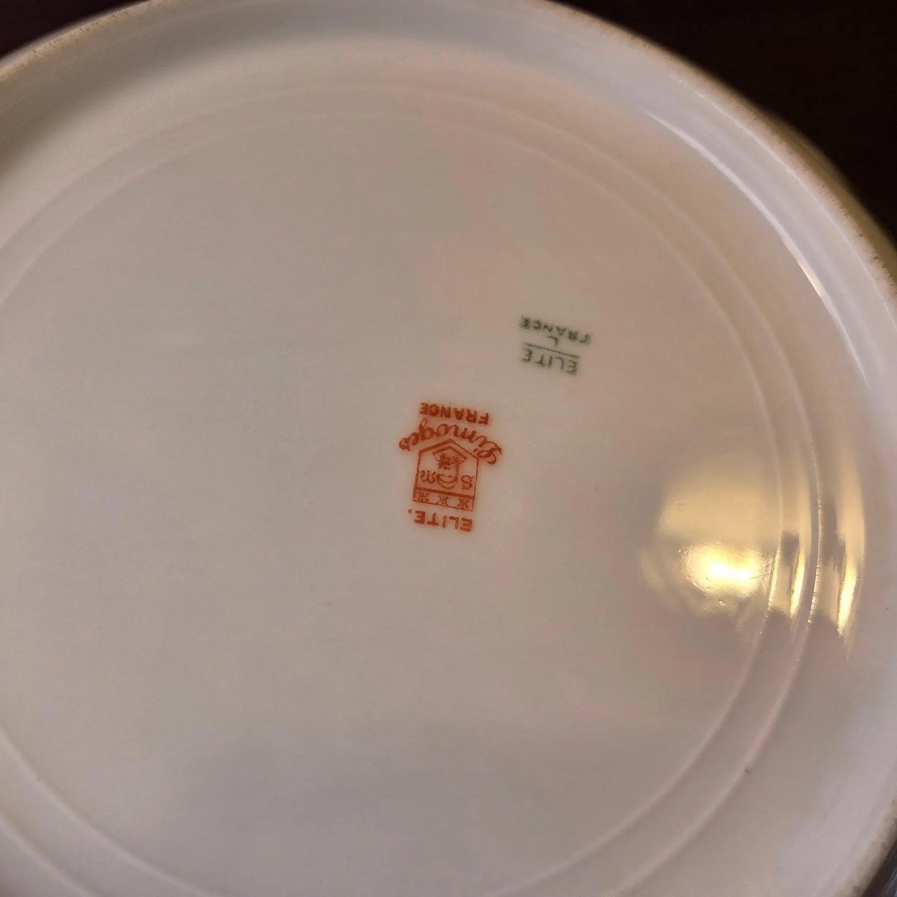 Antique 1890s Limoges Elite Works 9" Square Serving Bowls – Celadon Dots & Gold Scrolls - a Pair