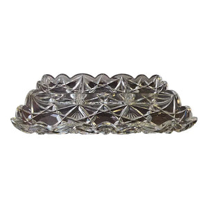 Vintage 1940s Tiffin-Franciscan Williamsburg Pressed Glass 4-Part Relish Tray