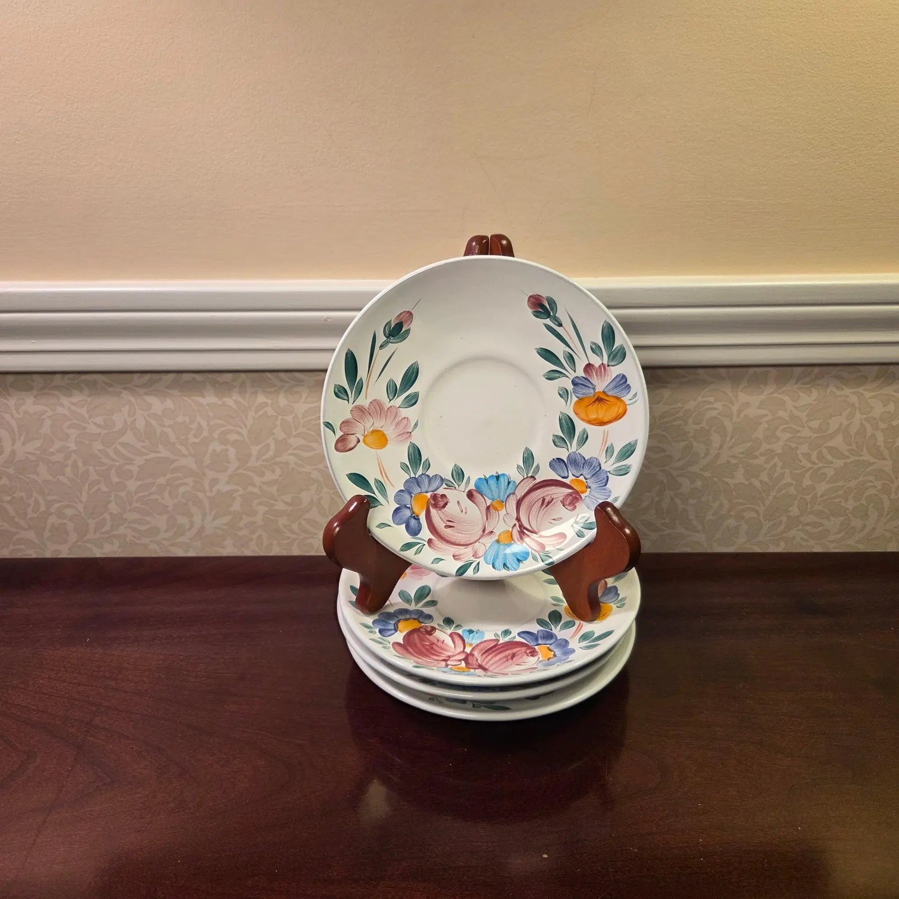Vintage Varoslodi Majolica Hungary Hand-Painted Folk Art Set - 11 Piece