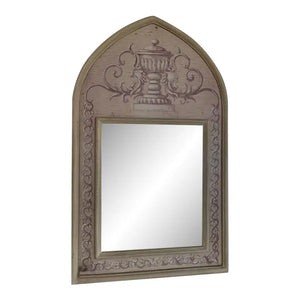 Large 1990s Bombay Company Neoclassical Urn Trumeau Mirror Hand Painted Gold Leaf