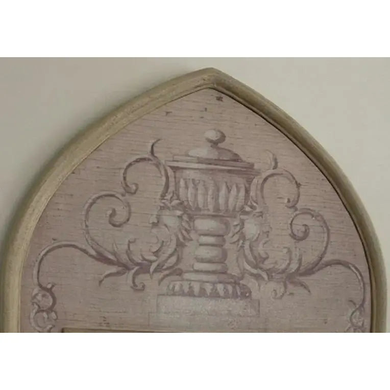 Large 1990s Bombay Company Neoclassical Urn Trumeau Mirror Hand Painted Gold Leaf