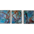 Mid-Century Abstract Triptych by Lenore Jaffe Original Action Painting