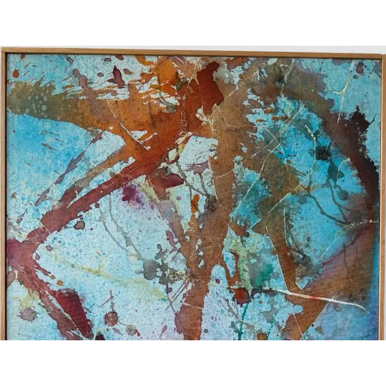Mid-Century Abstract Triptych by Lenore Jaffe Original Action Painting