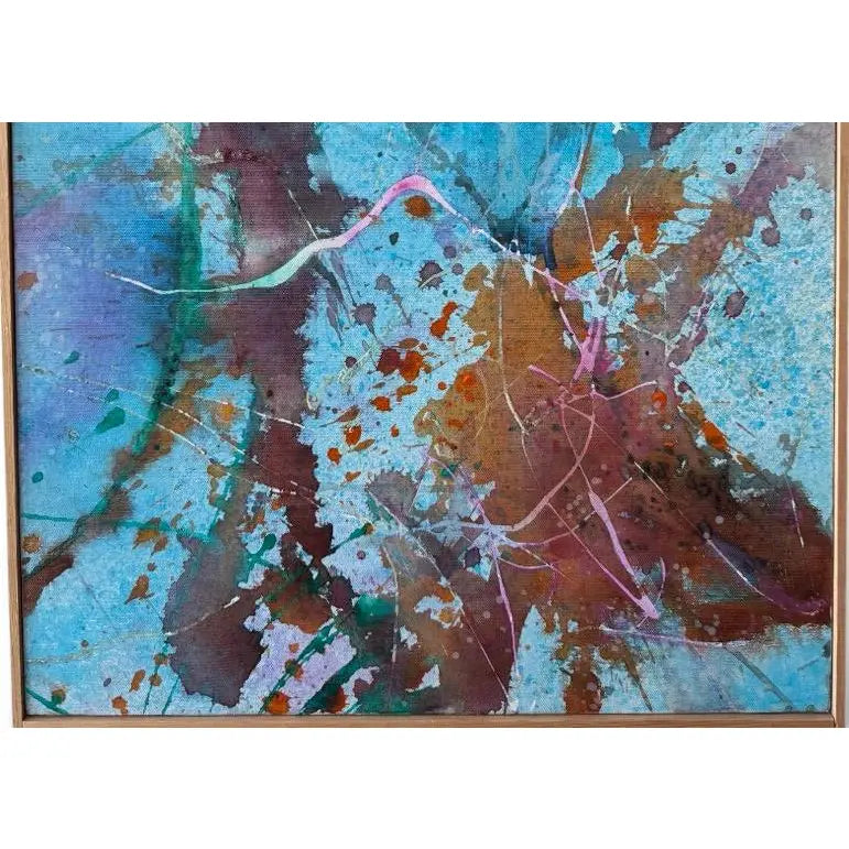Mid-Century Abstract Triptych by Lenore Jaffe Original Action Painting