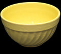 Vintage American Yellow Ware Mixing Bowl Swirl Pattern Oven Ware
