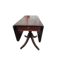 Antique Mahogany Drop-Leaf Pedestal Table Attributed to Duncan Phyfe Style