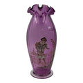 Antique Theodor Rössler "Color-Cake" Amethyst Art Glass Vase, c. 1920