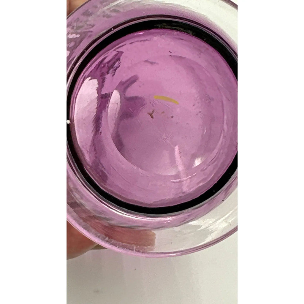 Antique Theodor Rössler "Color-Cake" Amethyst Art Glass Vase, c. 1920