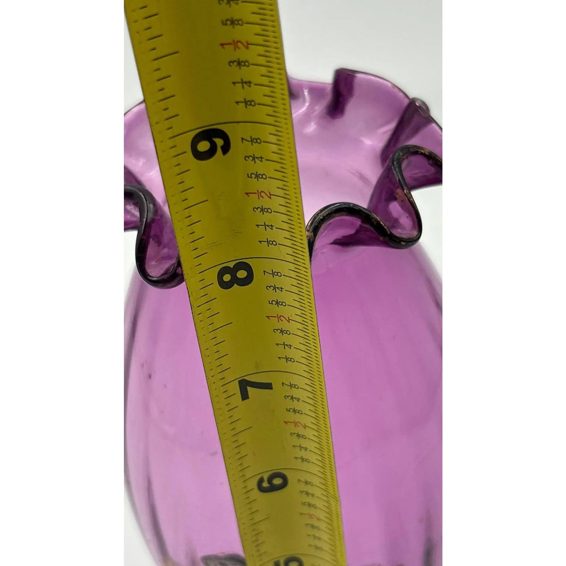 Antique Theodor Rössler "Color-Cake" Amethyst Art Glass Vase, c. 1920