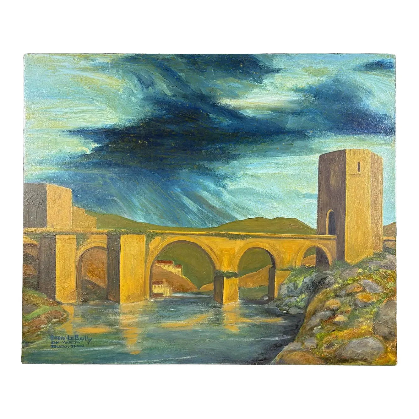 Stephen LeBailly Signed Original Oil – "San Martin Bridge, Toledo, Spain" (24x20)