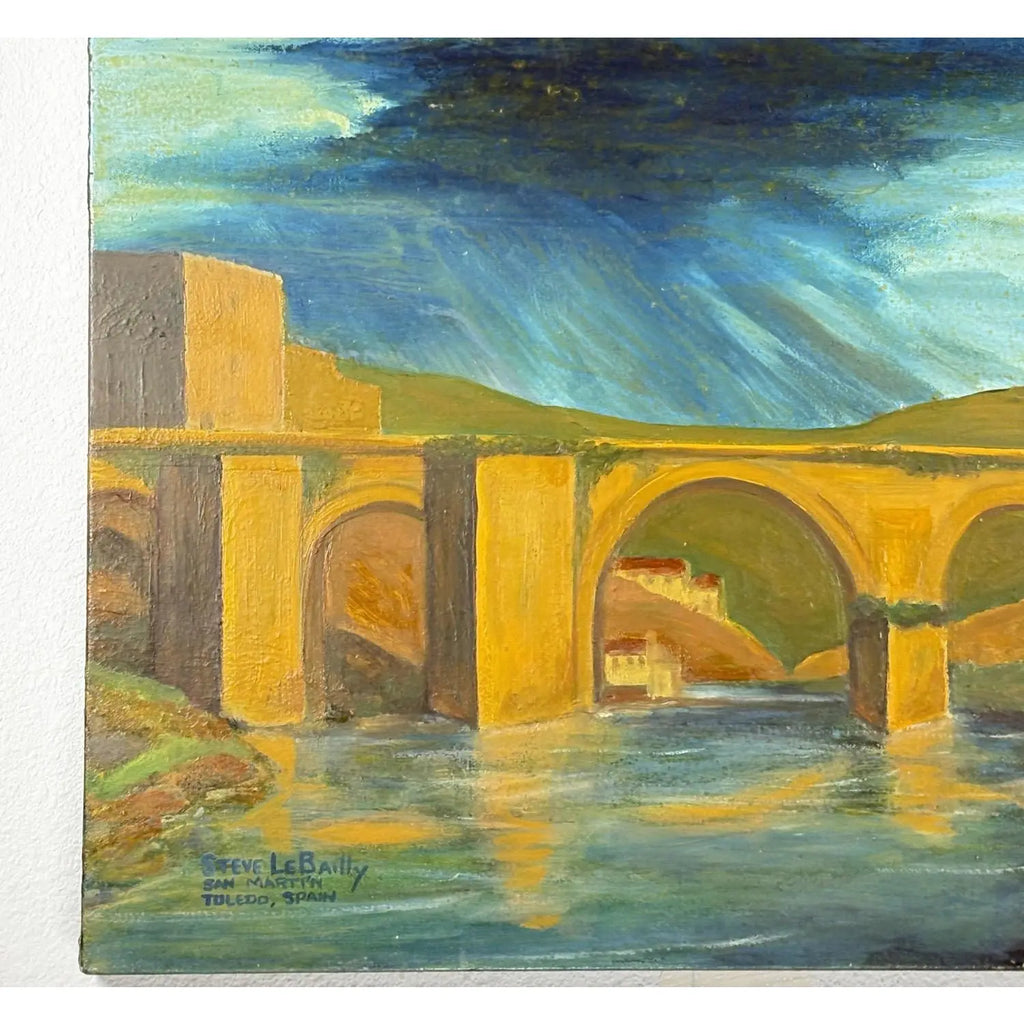 Stephen LeBailly Signed Original Oil – "San Martin Bridge, Toledo, Spain" (24x20)