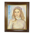 1979 Signed Steve LeBailly Original Watercolor – "Lady in Lavender" Figurative Portrait