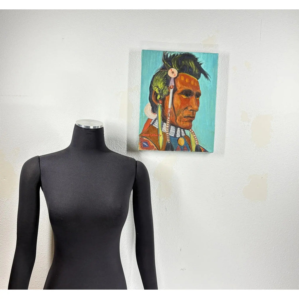 Steve LeBailly Signed Original Oil – "Spider: Blood Indian" Blackfoot Warrior Portrait