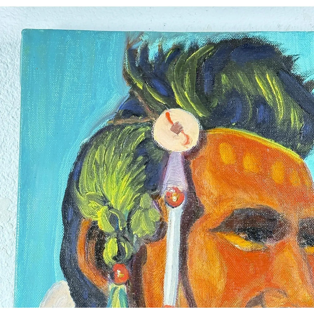 Steve LeBailly Signed Original Oil – "Spider: Blood Indian" Blackfoot Warrior Portrait