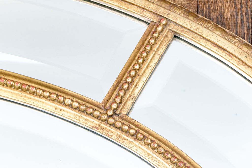 Authentic Friedman Brothers Adams Style Segmented Oval Gilt Mirror