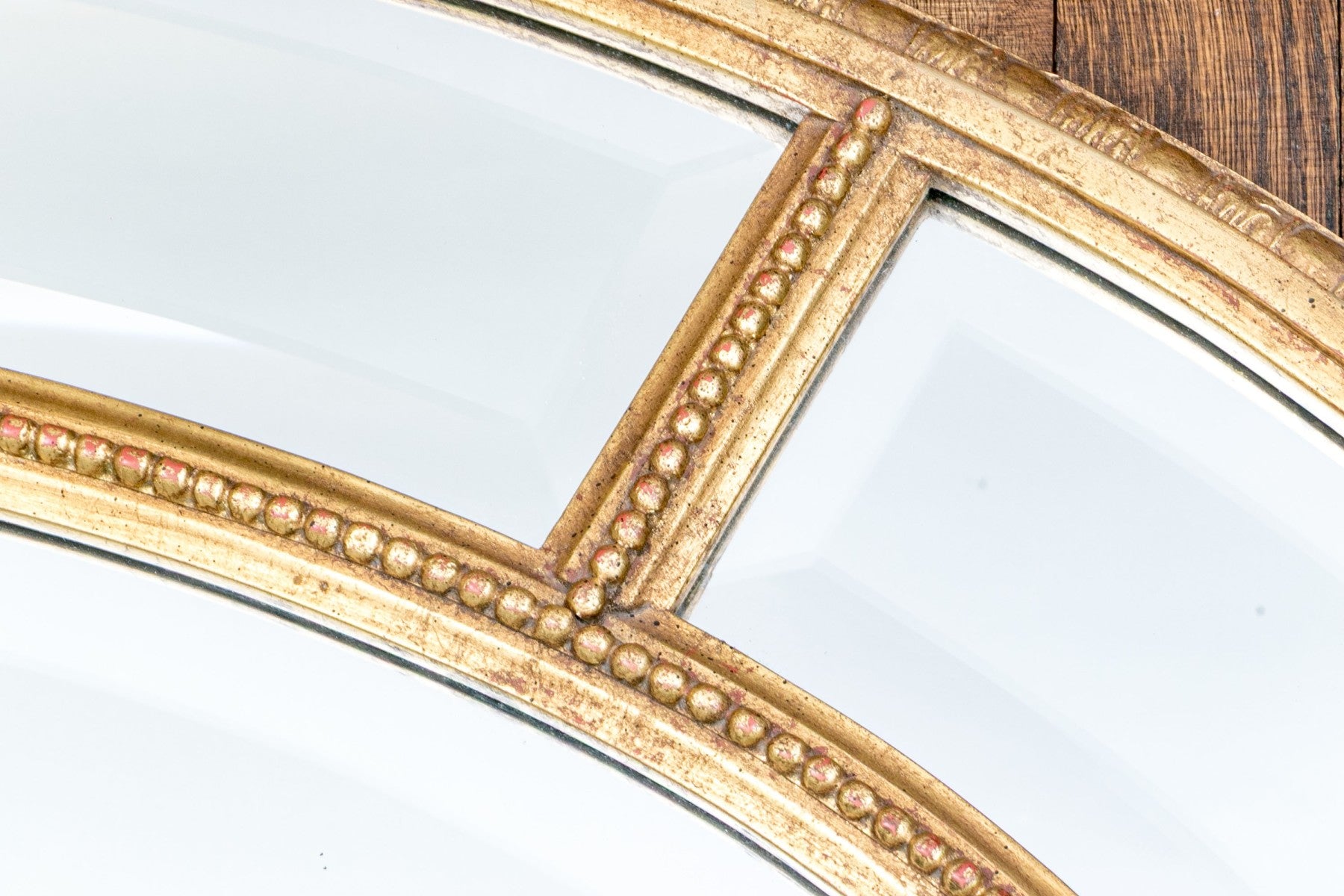 Authentic Friedman Brothers Adams Style Segmented Oval Gilt Mirror