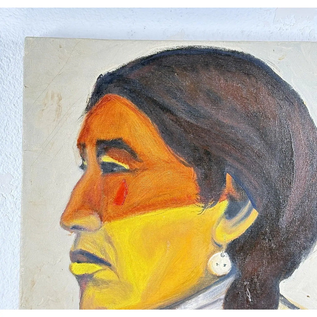Steve LeBailly Signed Original Oil Painting "Yellow Lodge - Sarcee Indian"