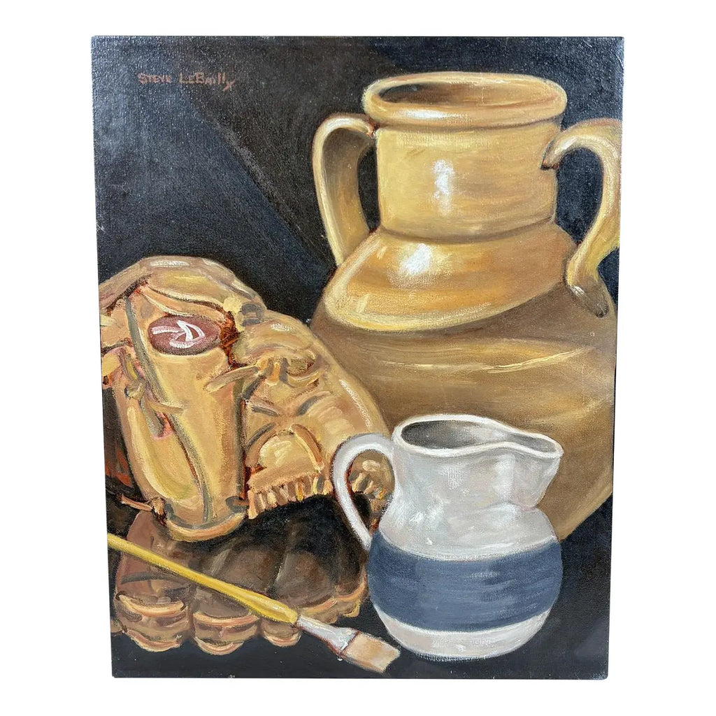 Large 16" x 20" Signed Steve LeBailly Original Oil – "Americana Still Life"