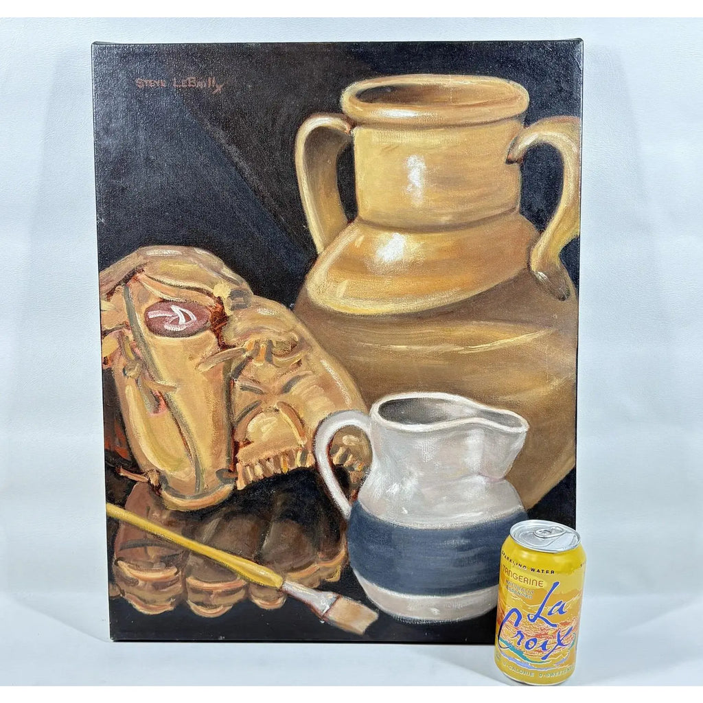 Large 16" x 20" Signed Steve LeBailly Original Oil – "Americana Still Life"