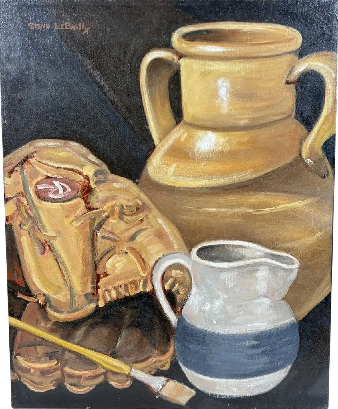 Large 16" x 20" Signed Steve LeBailly Original Oil – "Americana Still Life"