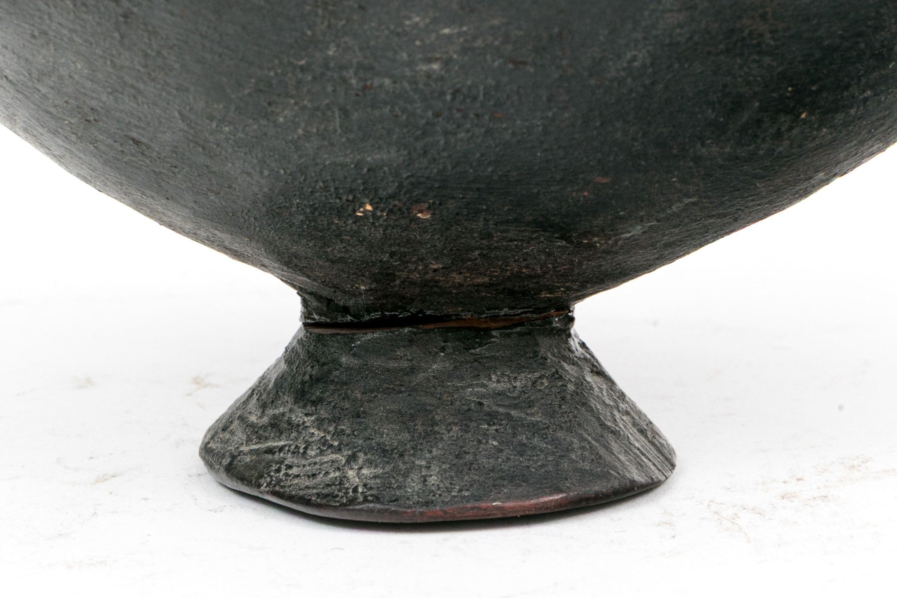 Antique African Oromo Carved Wood Vessel With Sculptural Handles