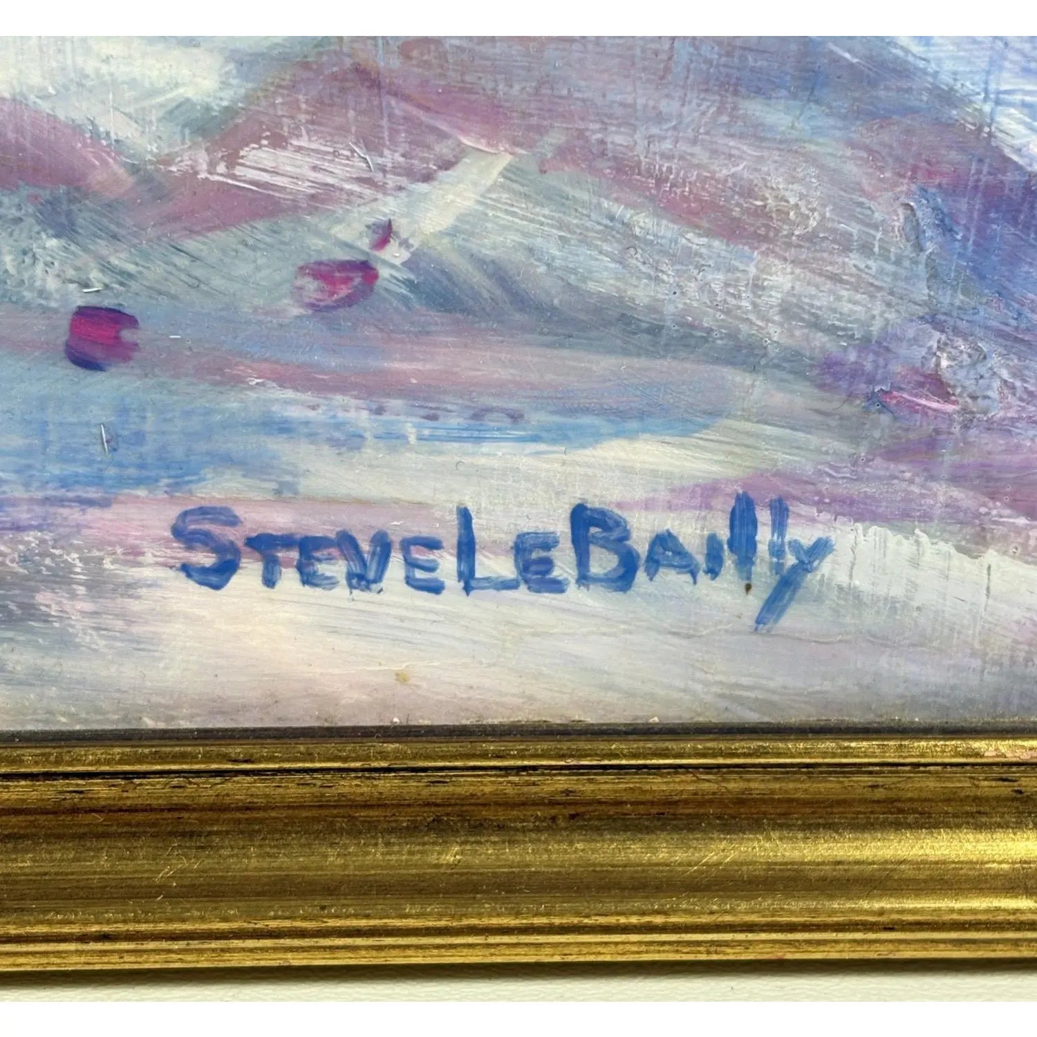 Signed Steve LeBailly Original Textured Oil on Board – "Floral Still Life"
