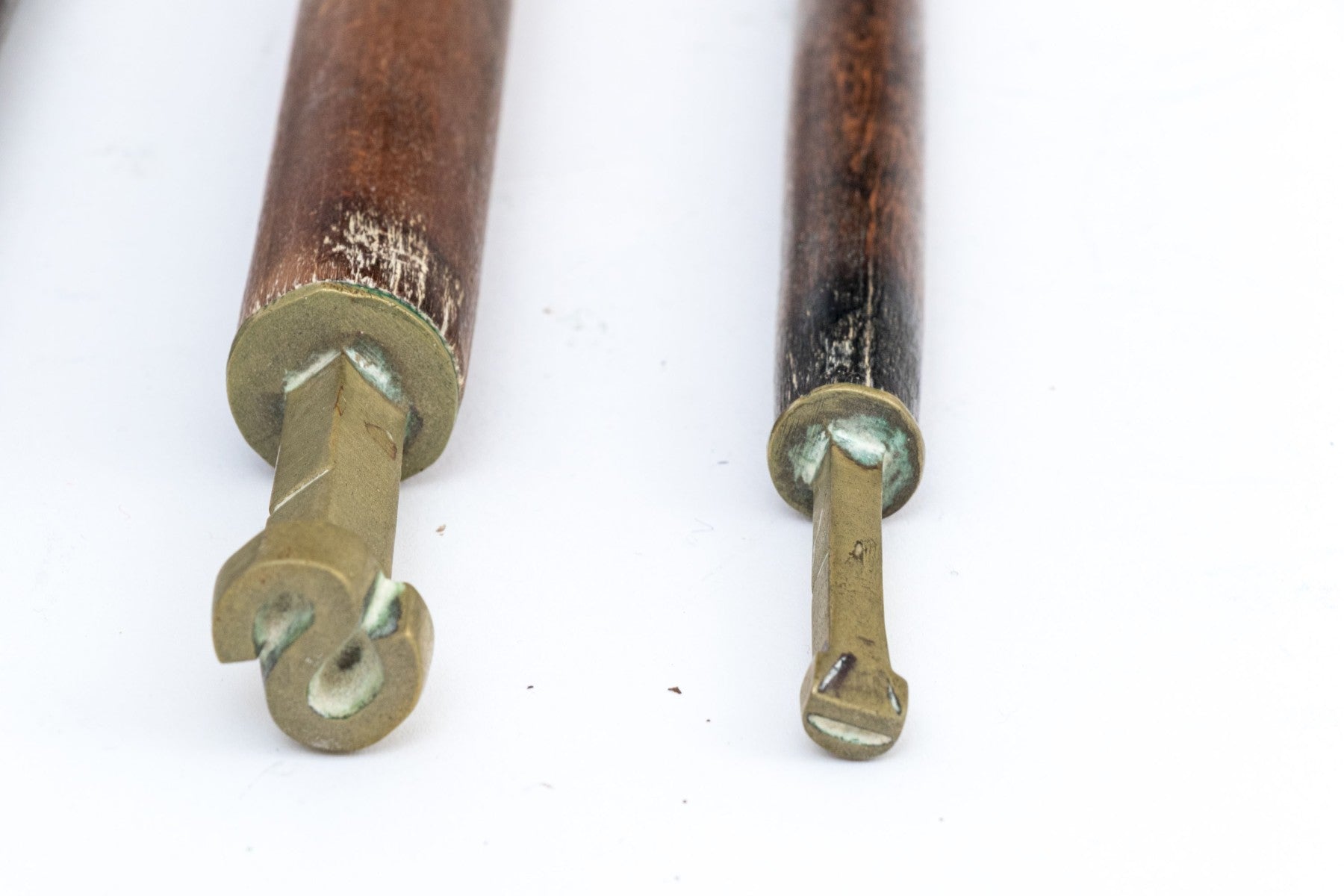 Antique 19th-Century Brass Bookbinding Hand Stamps - Set Of 4