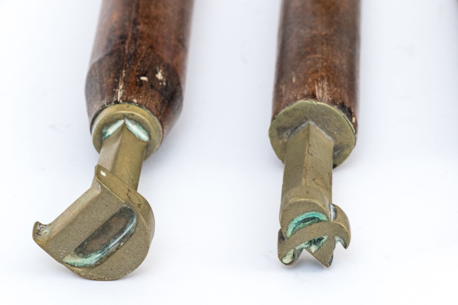 Antique 19th-Century Brass Bookbinding Hand Stamps - Set Of 4