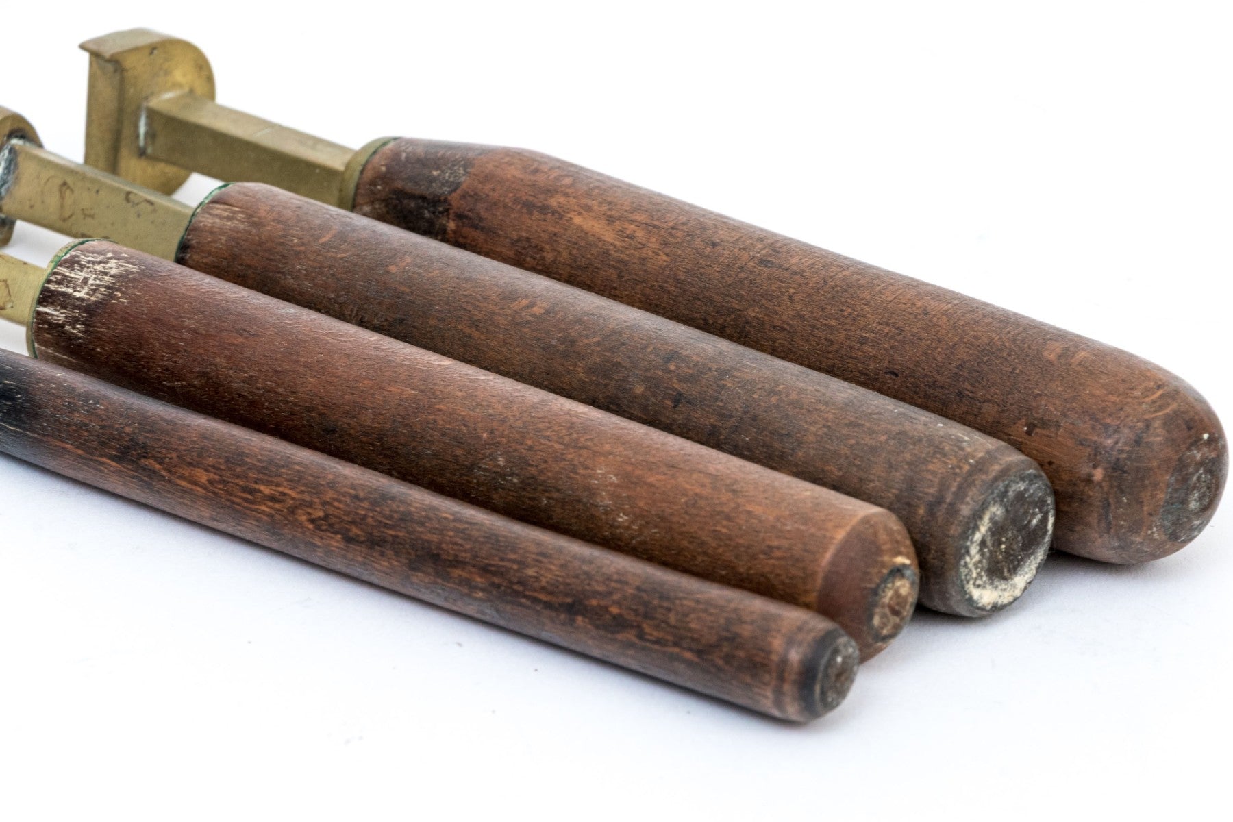 Antique 19th-Century Brass Bookbinding Hand Stamps - Set Of 4