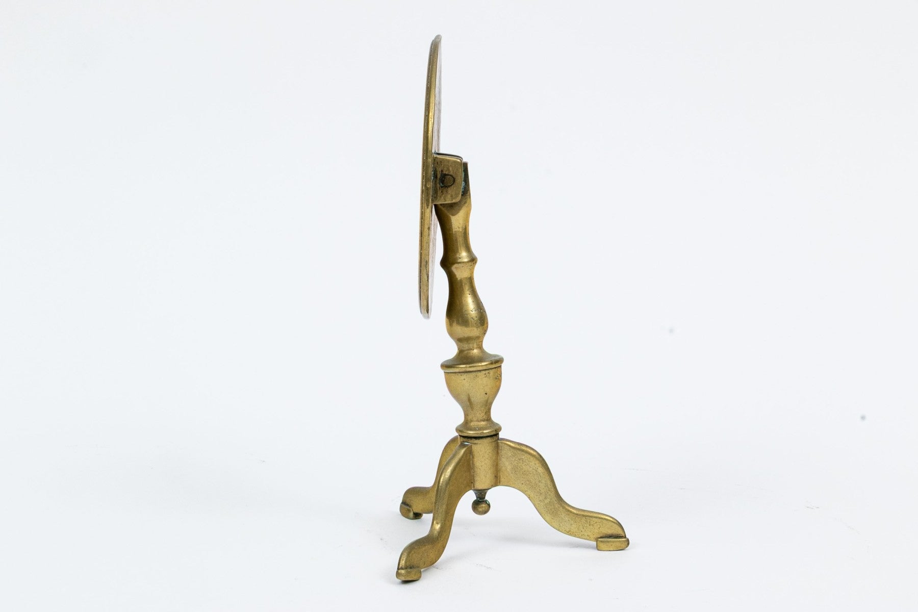 Victorian Brass Flip-Top Games Table Miniature Trivet Circa 1880