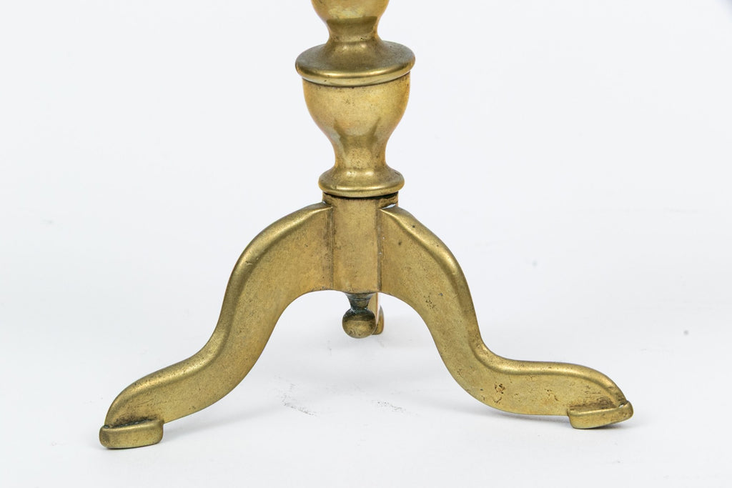 Victorian Brass Flip-Top Games Table Miniature Trivet Circa 1880