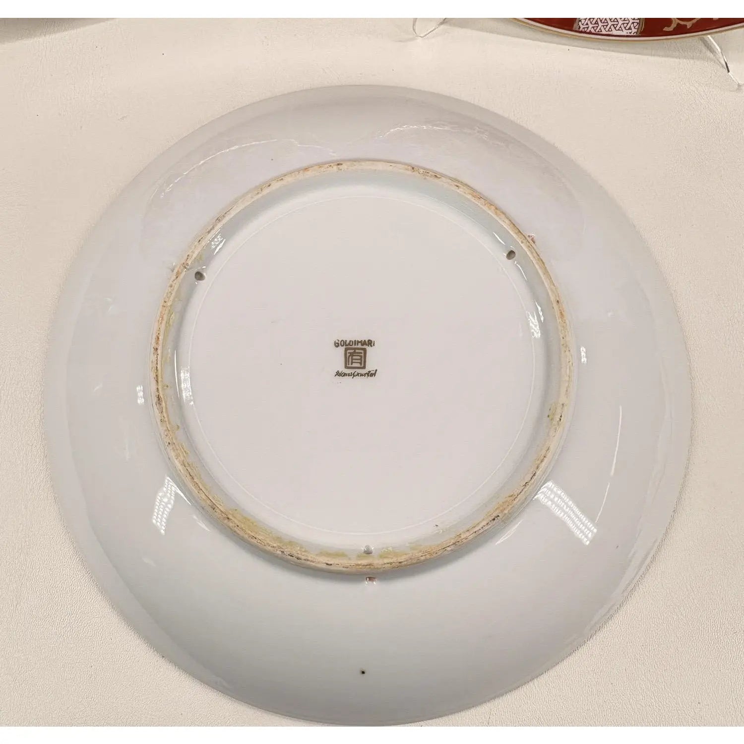 Stunning Vintage Japanese Imari "Rickshaw" Porcelain Charger Plates - Set of Three