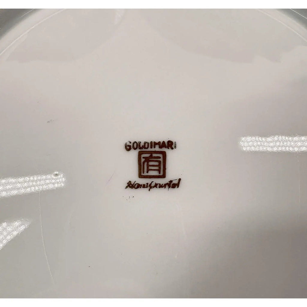 Stunning Vintage Japanese Imari "Rickshaw" Porcelain Charger Plates - Set of Three