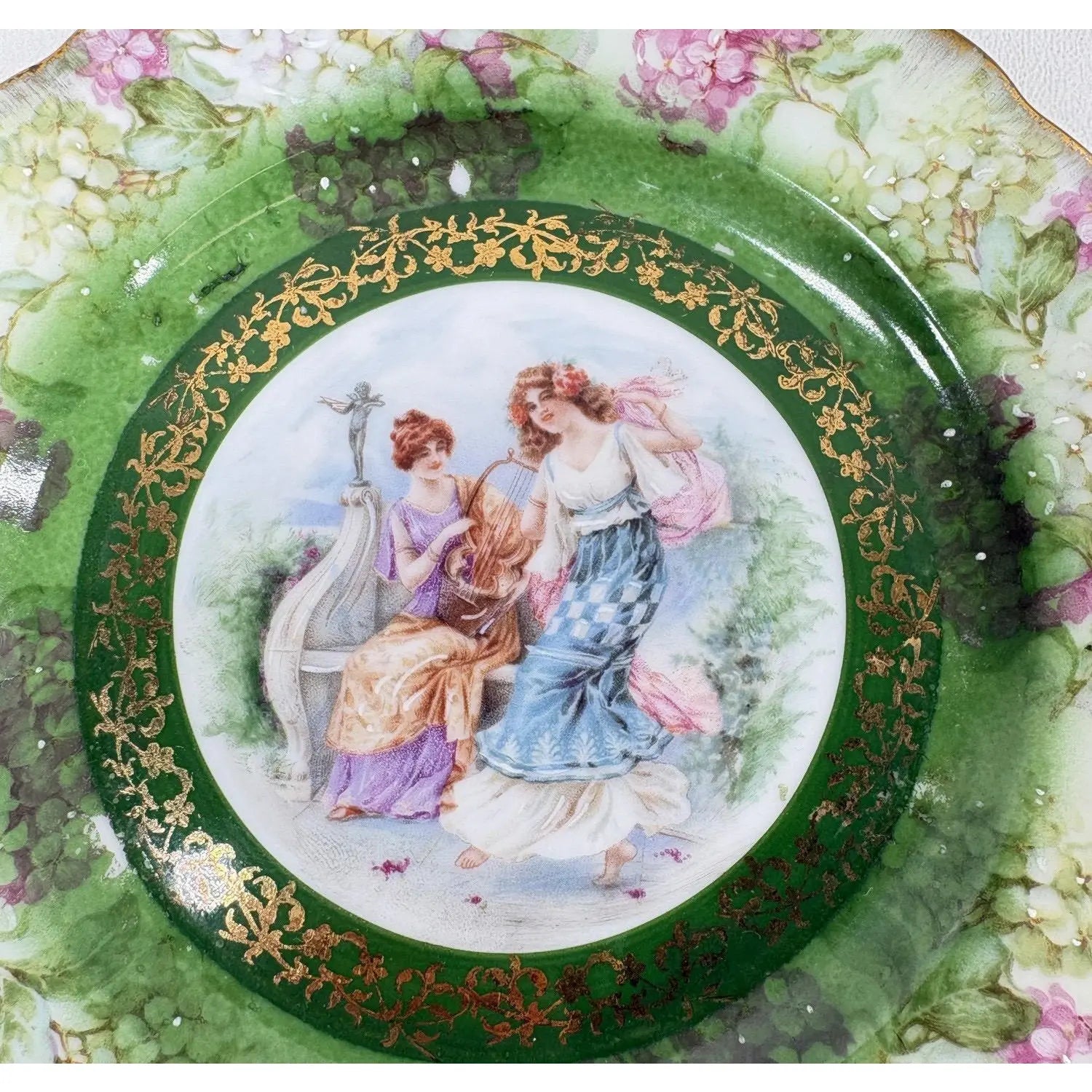 Antique Moschendorf Bavaria "Ladies of Leisure" Cabinet Plates - Set of 6