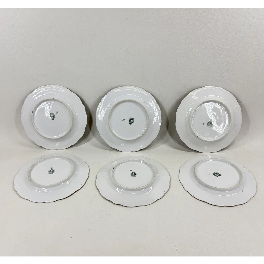 Antique Moschendorf Bavaria "Ladies of Leisure" Cabinet Plates - Set of 6