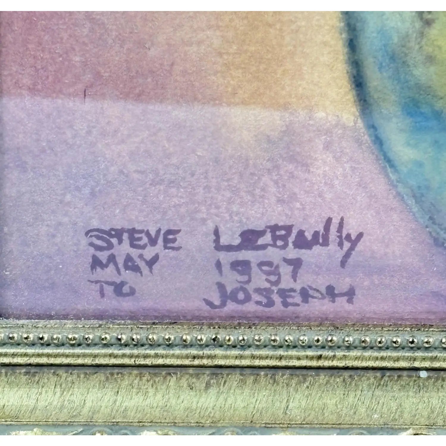 1997 Original Signed Steve LeBailly Botanical Watercolor – "Single Rose"
