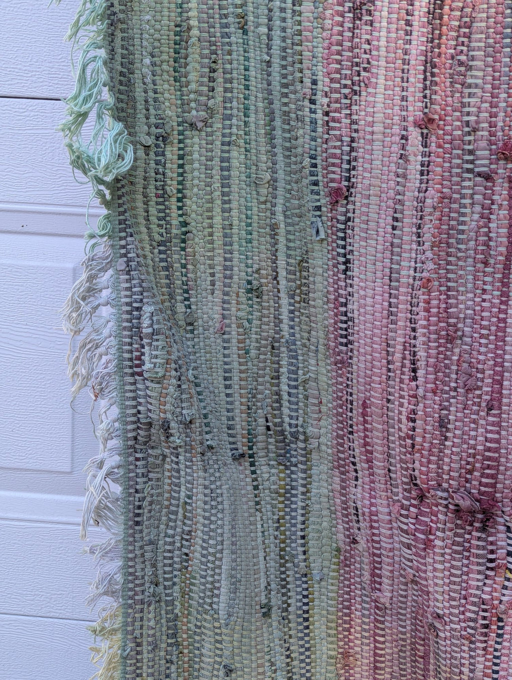 Large Antique American Woven Textile Wall Hanging 5x7