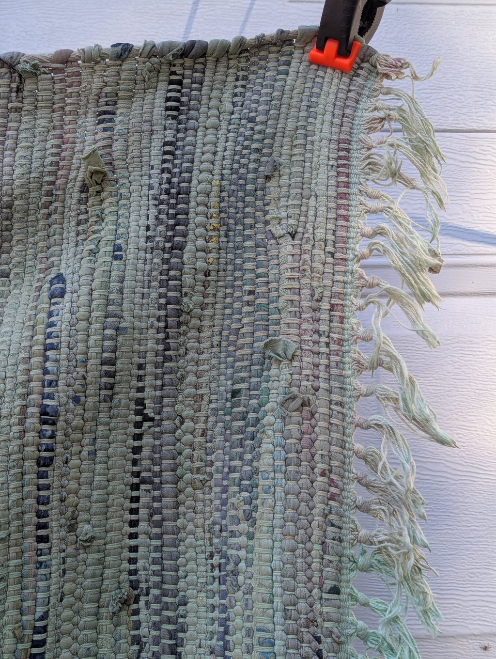 Large Antique American Woven Textile Wall Hanging 5x7